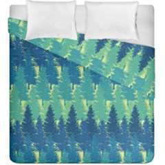 Christmas Trees Pattern Digital Paper Seamless Duvet Cover Double Side (king Size)