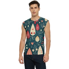 Christmas Tree Pattern Men s Raglan Cap Sleeve T-shirt