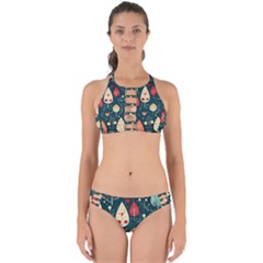 Christmas Tree Pattern Perfectly Cut Out Bikini Set