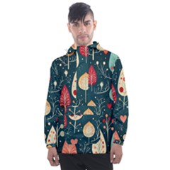 Christmas Tree Pattern Men s Front Pocket Pullover Windbreaker