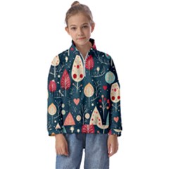 Christmas Tree Pattern Kids  Half Zip Hoodie