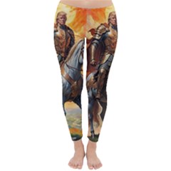 Heroic Trump Warrior In Golden Armor Classic Winter Leggings by AwesomeSauce