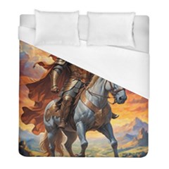 Heroic Trump Warrior In Golden Armor Duvet Cover (full/ Double Size)