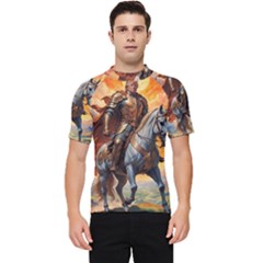 Heroic Trump Warrior In Golden Armor Men s Short Sleeve Rash Guard by AwesomeSauce