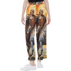 Heroic Trump Warrior In Golden Armor Women s Pants  by AwesomeSauce