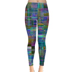 Glitch Chaos Print Everyday Leggings  by dflcprintsclothing