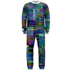 Glitch Chaos Print Onepiece Jumpsuit (men)