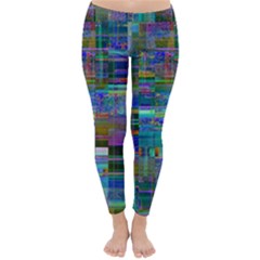 Glitch Chaos Print Classic Winter Leggings