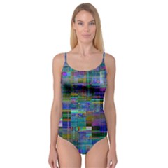 Glitch Chaos Print Camisole Leotard 