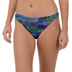 Glitch Chaos Print Band Bikini Bottoms by dflcprintsclothing