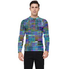 Glitch Chaos Print Men s Long Sleeve Rash Guard by dflcprintsclothing