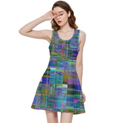 Glitch Chaos Print Inside Out Racerback Dress by dflcprintsclothing