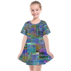 Glitch Chaos Print Kids  Smock Dress by dflcprintsclothing