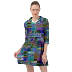 Glitch Chaos Print Mini Skater Shirt Dress by dflcprintsclothing