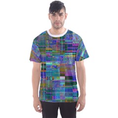 Glitch Chaos Print Men s Sport Mesh T-shirt