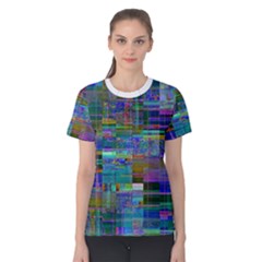 Glitch Chaos Print Women s Cotton T-shirt