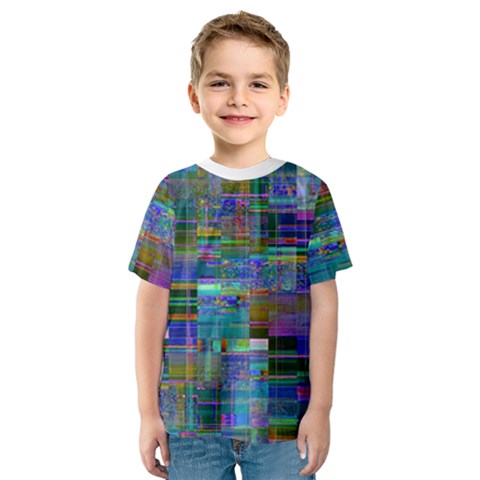 Glitch Chaos Print Kids  Sport Mesh T-shirt by dflcprintsclothing