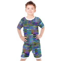 Glitch Chaos Print Kids  T-shirt And Shorts Set by dflcprintsclothing