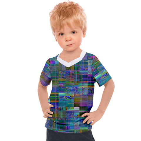 Glitch Chaos Print Kids  Sports T-shirt by dflcprintsclothing