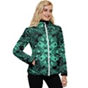 Loomney universe green.jpg Women s Hooded Quilted Jacket View3