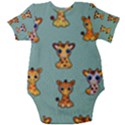 Baby Giraffe Themed Design Baby Short Sleeve Bodysuit View2