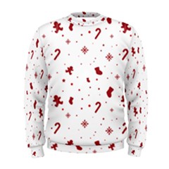 Christmas Xmas Holiday Pattern Background Men s Sweatshirt