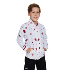 Christmas Xmas Holiday Pattern Background Kids  Windbreaker