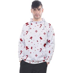 Christmas Xmas Holiday Pattern Background Men s Pullover Hoodie