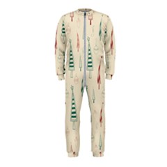 Trees Christmas Holiday Pattern Onepiece Jumpsuit (kids)