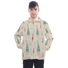 Trees Christmas Holiday Pattern Men s Half Zip Pullover