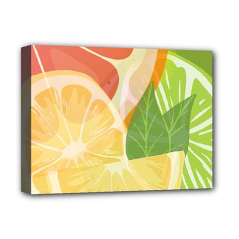 Citrus Fruit Healthy Vitamin Deluxe Canvas 16  X 12  (stretched)  by Paksenen