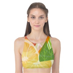 Citrus Fruit Healthy Vitamin Tank Bikini Top by Paksenen