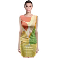 Citrus Fruit Healthy Vitamin Sleeveless Velvet Midi Dress