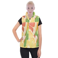 Citrus Fruit Healthy Vitamin Women s Button Up Vest