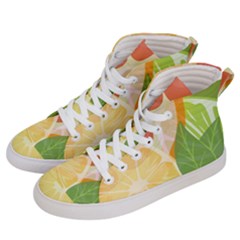 Citrus Fruit Healthy Vitamin Men s Hi-top Skate Sneakers by Paksenen