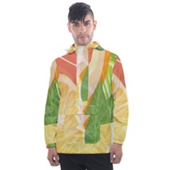 Citrus Fruit Healthy Vitamin Men s Front Pocket Pullover Windbreaker