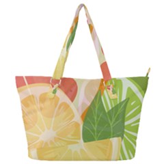 Citrus Fruit Healthy Vitamin Full Print Shoulder Bag by Paksenen