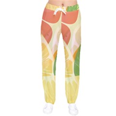 Citrus Fruit Healthy Vitamin Women Velvet Drawstring Pants