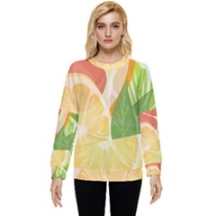 Citrus Fruit Healthy Vitamin Hidden Pocket Sweatshirt