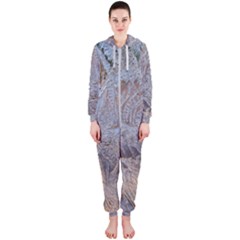 Window Pattern Winter Frost Hooded Jumpsuit (ladies)