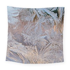 Window Pattern Winter Frost Square Tapestry (large)