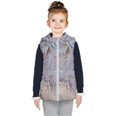 Window Pattern Winter Frost Kids  Hooded Puffer Vest