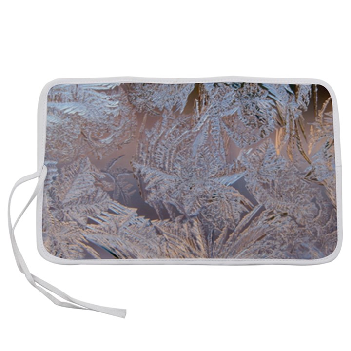 Window Pattern Winter Frost Pen Storage Case (M)