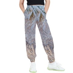 Window Pattern Winter Frost Kids  Joggers by Paksenen