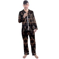 Bronze Age Mandala Men s Long Sleeve Satin Pajamas Set by MRNStudios