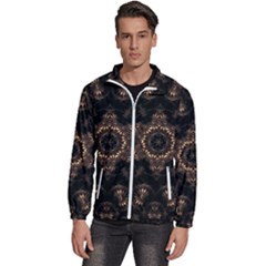 Bronze Age Mandala Men s High Neck Windbreaker