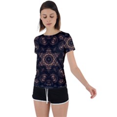 Bronze Age Mandala Back Circle Cutout Sports T-shirt by MRNStudios