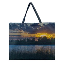 Peaceful Horizons Of Uruguay  Zipper Large Tote Bag