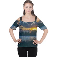 Peaceful Horizons Of Uruguay  Cutout Shoulder T-shirt