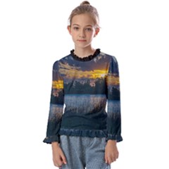 Peaceful Horizons Of Uruguay  Kids  Frill Detail T-shirt